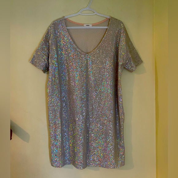 ✨sparkly mini tshirt dress ✨ - Picture 2 of 2